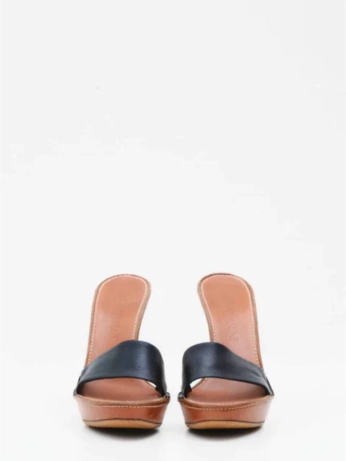 Yves Saint Laurent Vintage Pre-owned Leather sandals Brown Dames