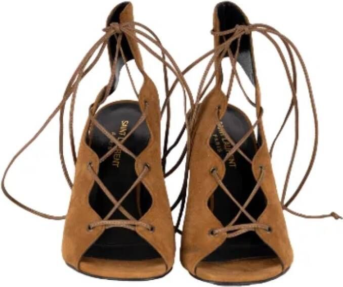 Yves Saint Laurent Vintage Pre-owned Leather sandals Brown Dames