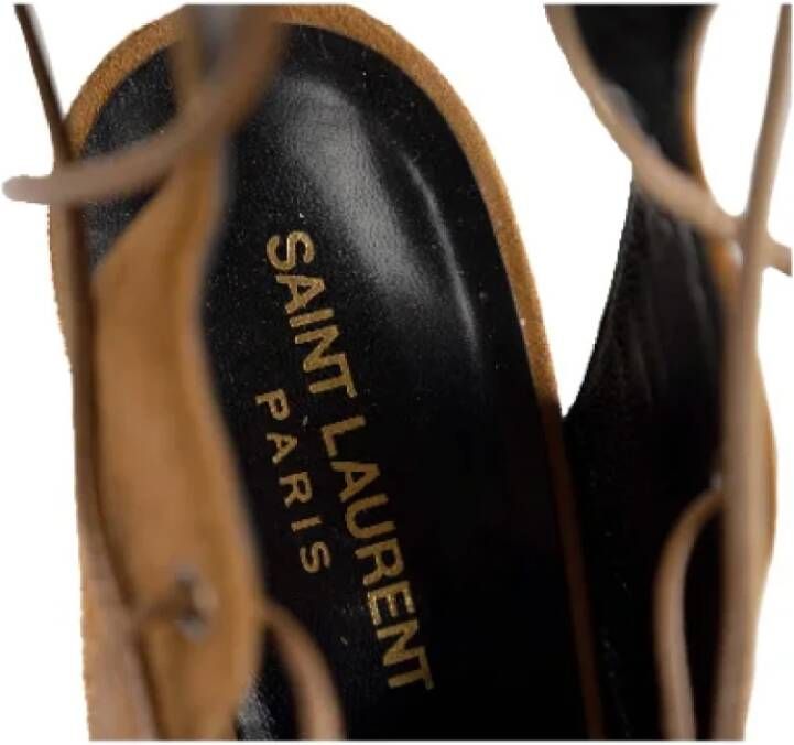Yves Saint Laurent Vintage Pre-owned Leather sandals Brown Dames