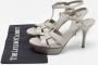Yves Saint Laurent Vintage Pre-owned Leather sandals Gray Dames - Thumbnail 9