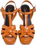 Yves Saint Laurent Vintage Pre-owned Leather sandals Orange Dames - Thumbnail 2