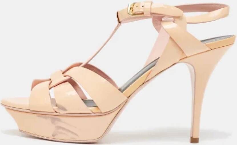 Yves Saint Laurent Vintage Pre-owned Leather sandals Pink Dames