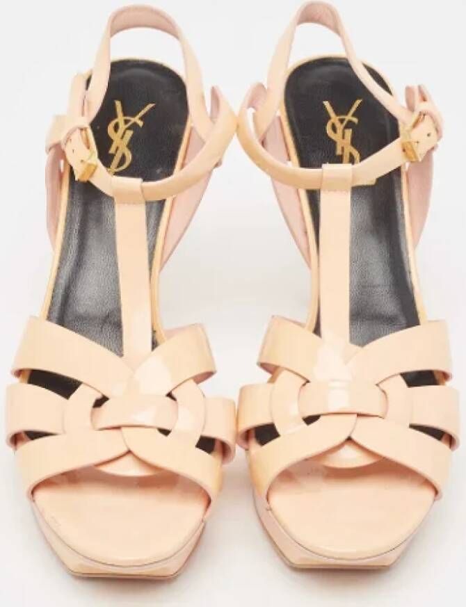 Yves Saint Laurent Vintage Pre-owned Leather sandals Pink Dames