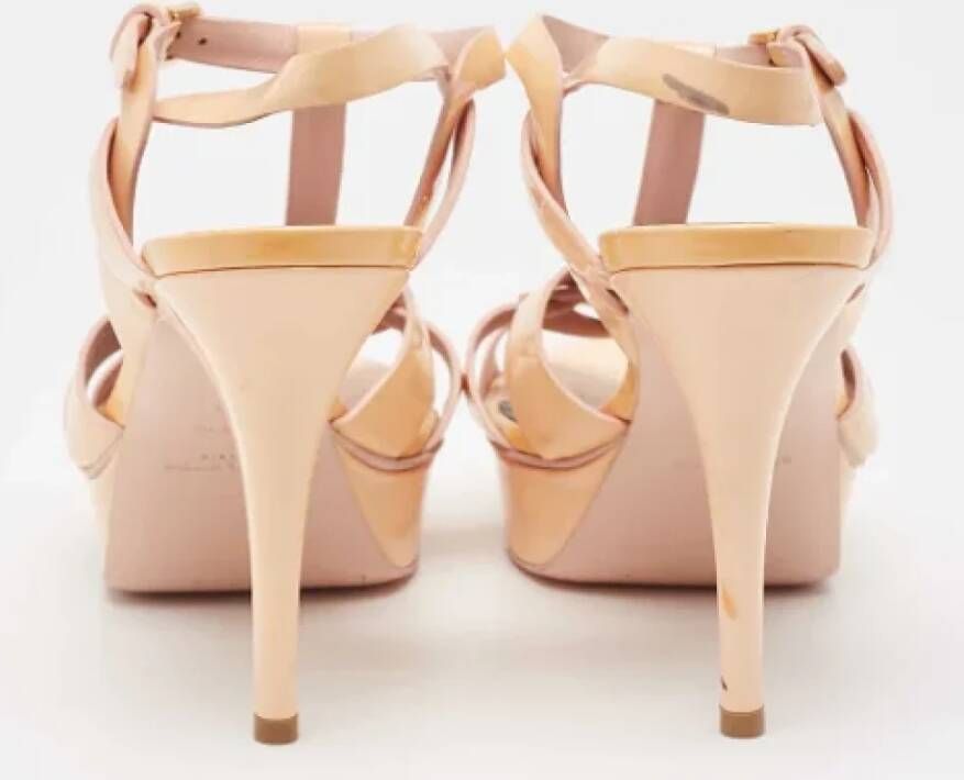 Yves Saint Laurent Vintage Pre-owned Leather sandals Pink Dames