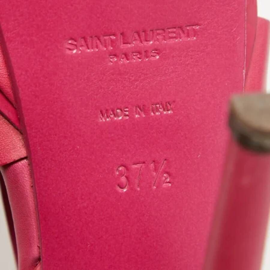 Yves Saint Laurent Vintage Pre-owned Leather sandals Pink Dames
