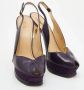 Yves Saint Laurent Vintage Pre-owned Leather sandals Purple Dames - Thumbnail 4