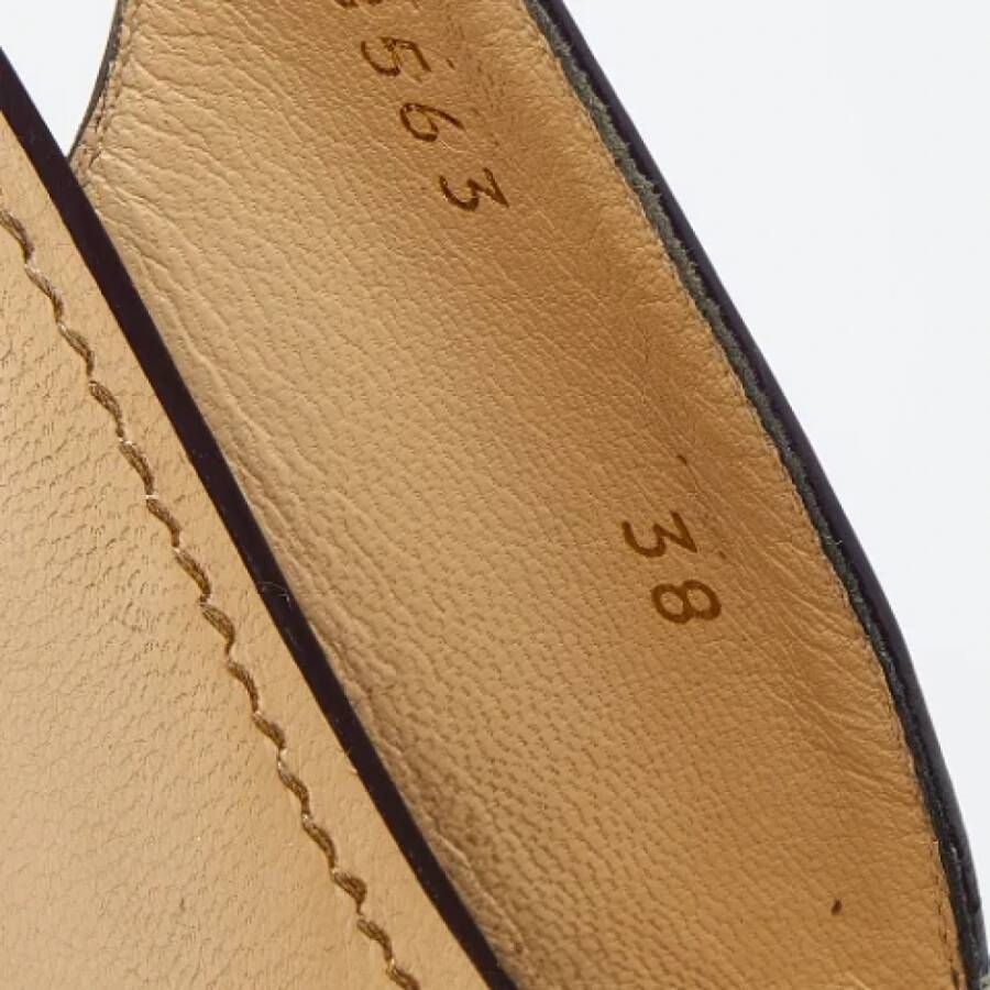 Yves Saint Laurent Vintage Pre-owned Leather sandals Purple Dames