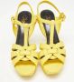 Yves Saint Laurent Vintage Pre-owned Leather sandals Yellow Dames - Thumbnail 3