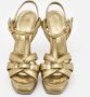 Yves Saint Laurent Vintage Pre-owned Leather sandals Yellow Dames - Thumbnail 3