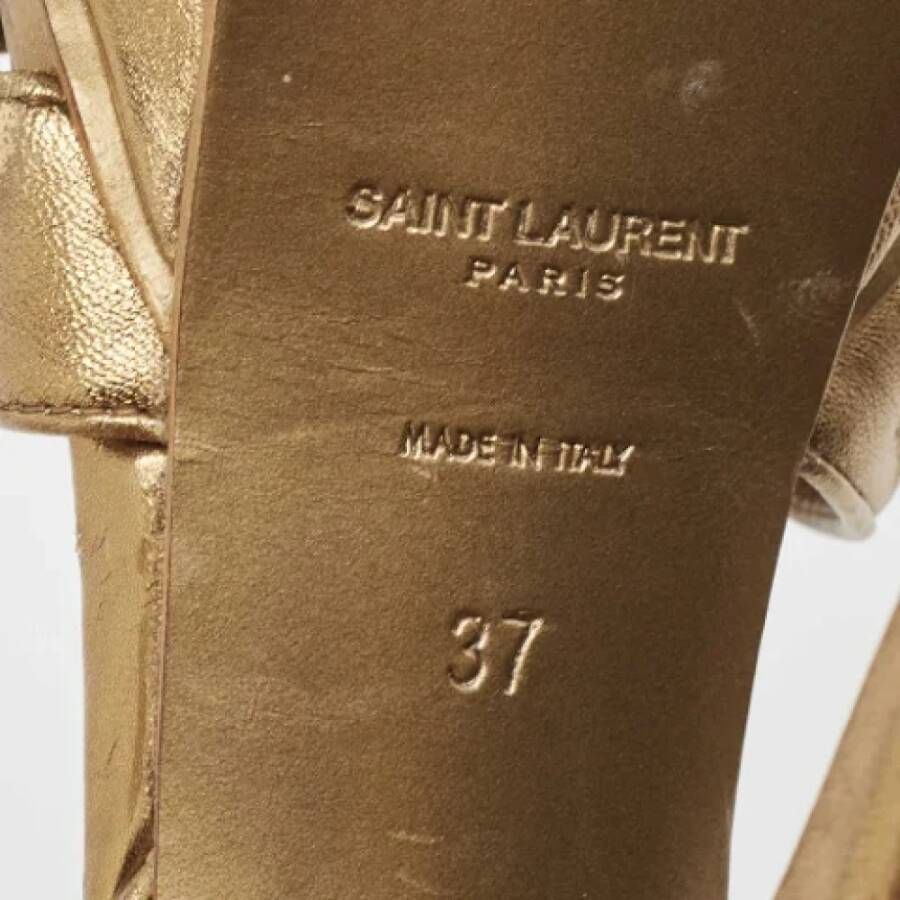 Yves Saint Laurent Vintage Pre-owned Leather sandals Yellow Dames
