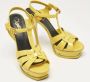 Yves Saint Laurent Vintage Pre-owned Leather sandals Yellow Dames - Thumbnail 3