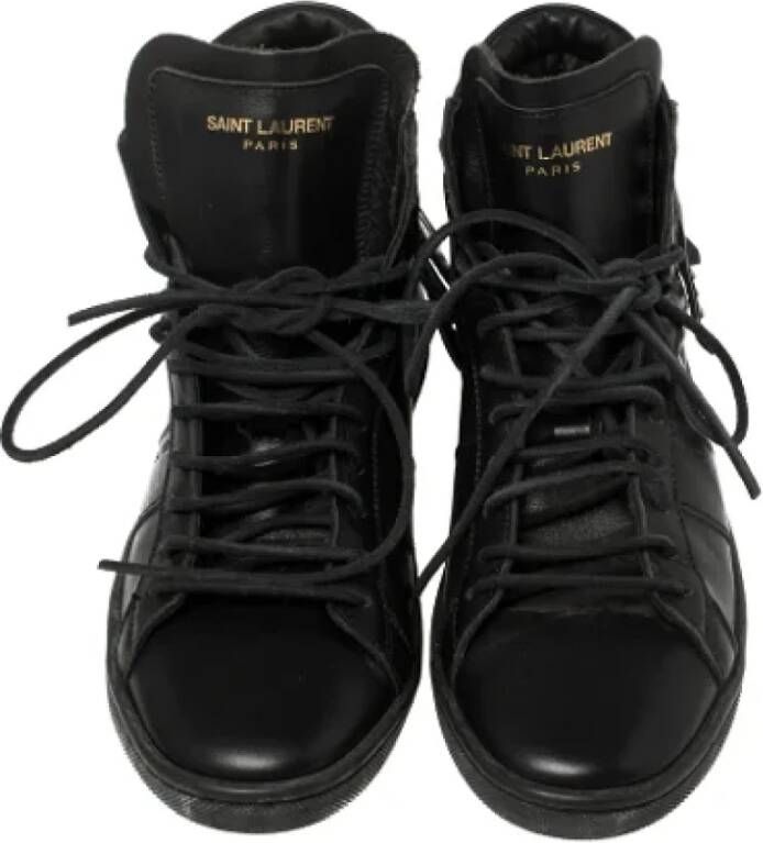 Yves Saint Laurent Vintage Pre-owned Leather sneakers Black Dames