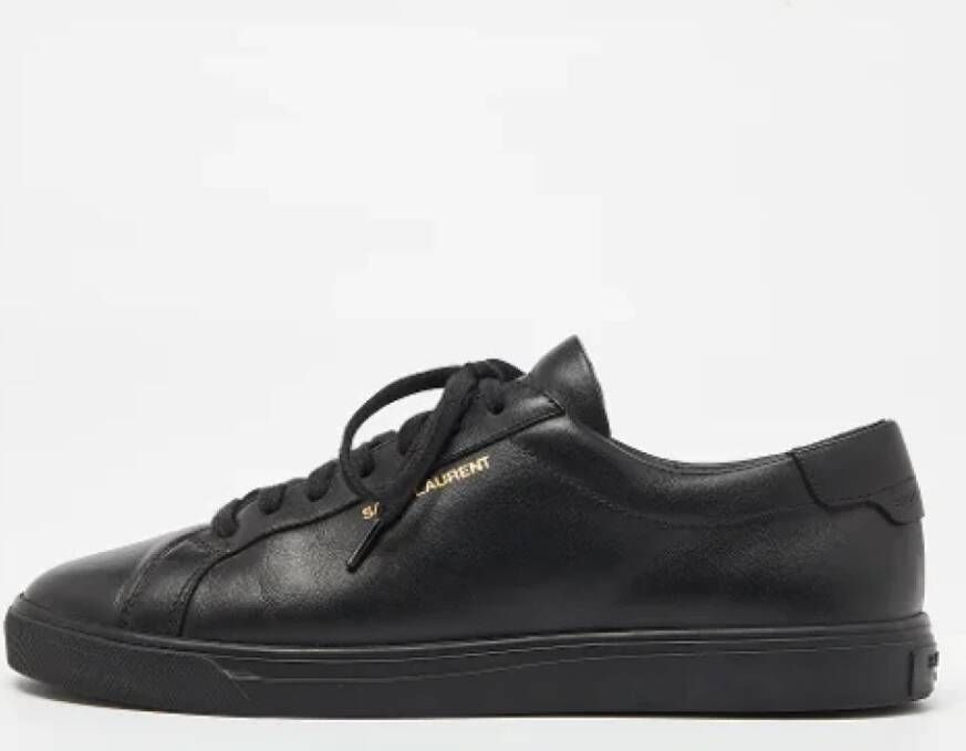 Yves Saint Laurent Vintage Pre-owned Leather sneakers Black Dames