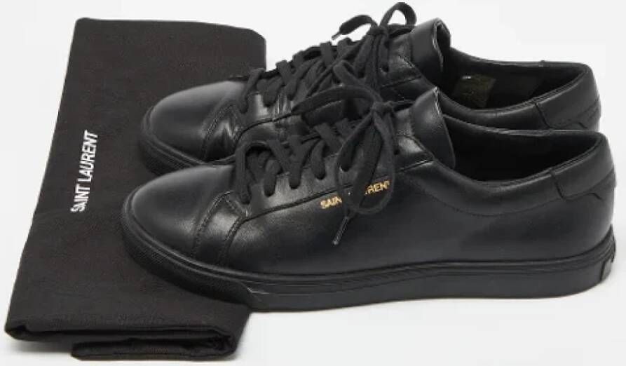 Yves Saint Laurent Vintage Pre-owned Leather sneakers Black Dames