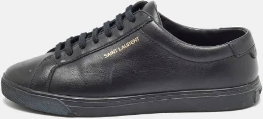 Yves Saint Laurent Vintage Pre-owned Leather sneakers Black Dames