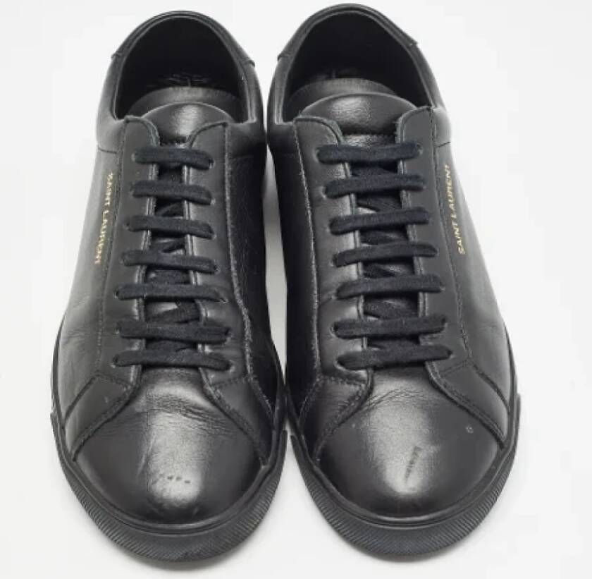 Yves Saint Laurent Vintage Pre-owned Leather sneakers Black Dames