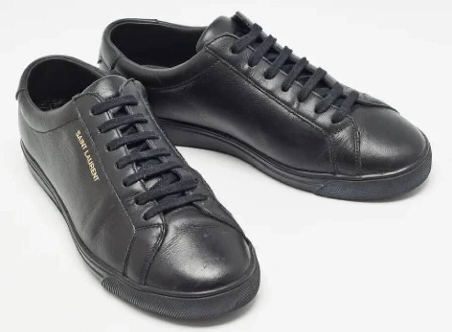Yves Saint Laurent Vintage Pre-owned Leather sneakers Black Dames