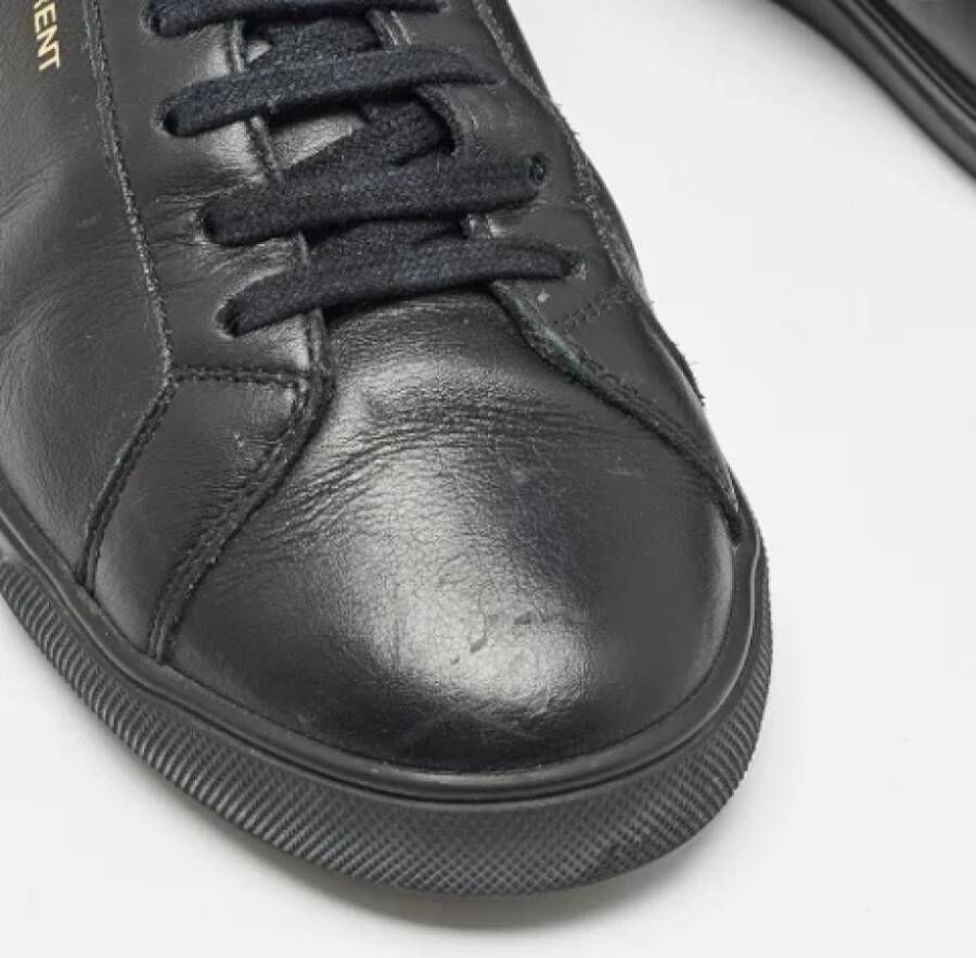 Yves Saint Laurent Vintage Pre-owned Leather sneakers Black Dames