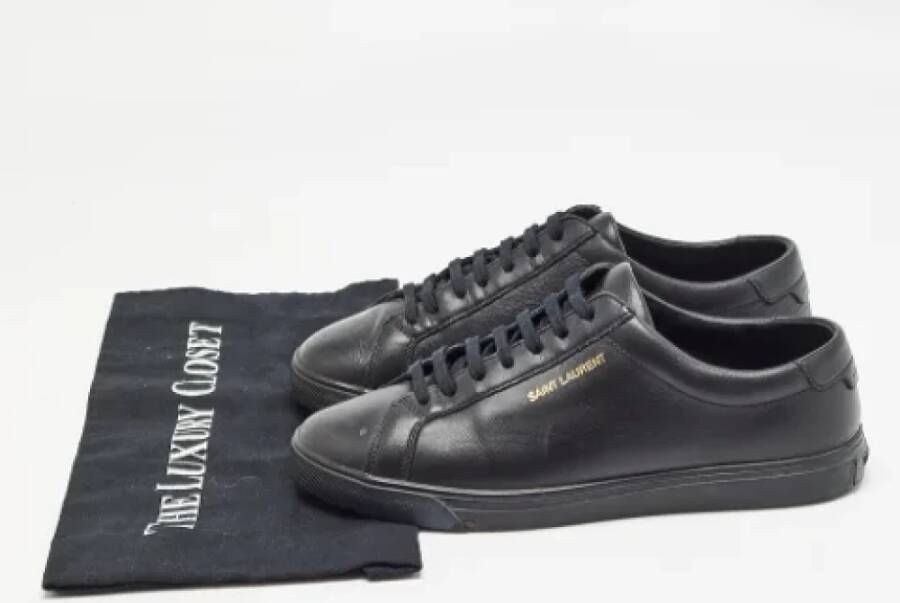 Yves Saint Laurent Vintage Pre-owned Leather sneakers Black Dames