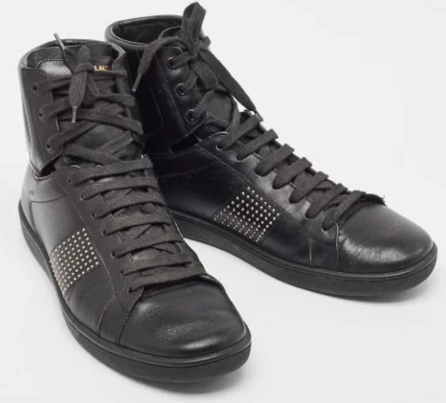 Yves Saint Laurent Vintage Pre-owned Leather sneakers Black Heren