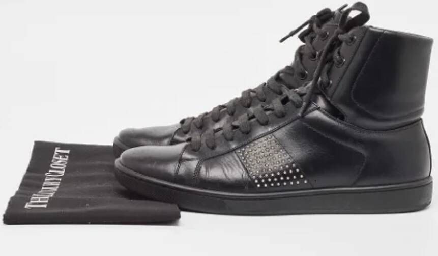 Yves Saint Laurent Vintage Pre-owned Leather sneakers Black Heren