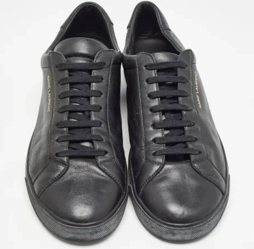 Yves Saint Laurent Vintage Pre-owned Leather sneakers Black Heren