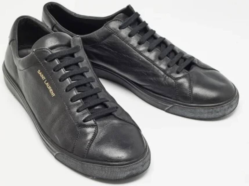 Yves Saint Laurent Vintage Pre-owned Leather sneakers Black Heren