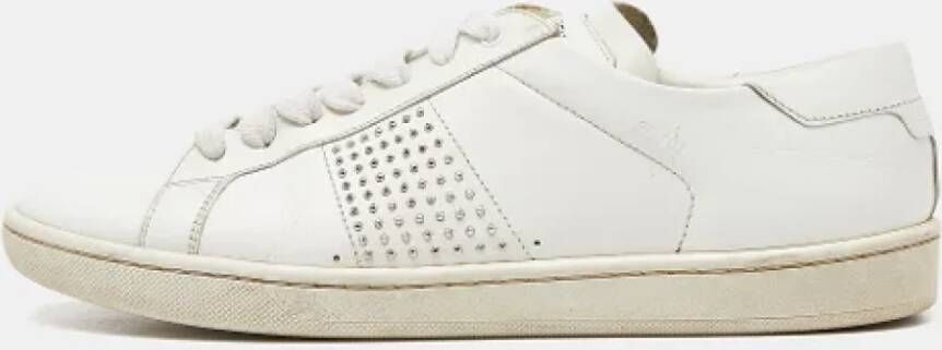 Yves Saint Laurent Vintage Pre-owned Leather sneakers White Dames