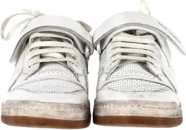 Yves Saint Laurent Vintage Pre-owned Leather sneakers White Dames