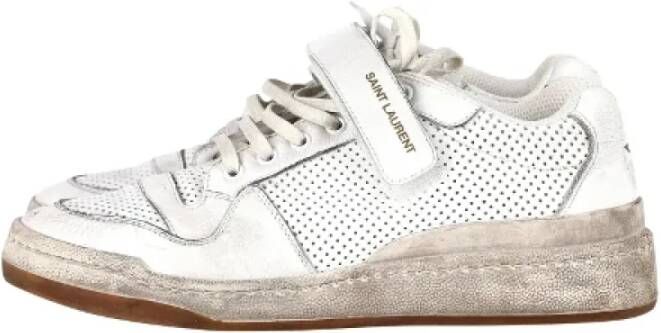 Yves Saint Laurent Vintage Pre-owned Leather sneakers White Dames