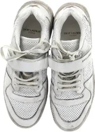 Yves Saint Laurent Vintage Pre-owned Leather sneakers White Dames