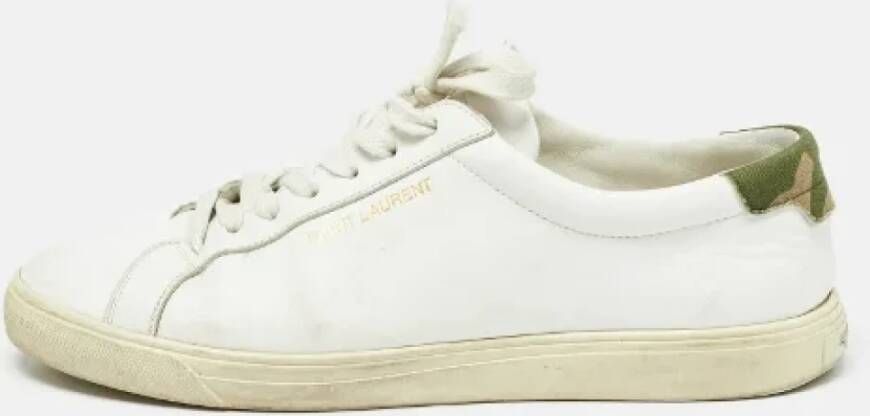 Yves Saint Laurent Vintage Pre-owned Leather sneakers White Dames