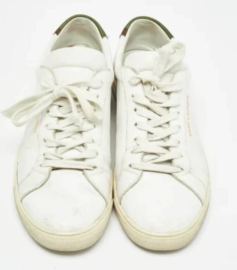 Yves Saint Laurent Vintage Pre-owned Leather sneakers White Dames