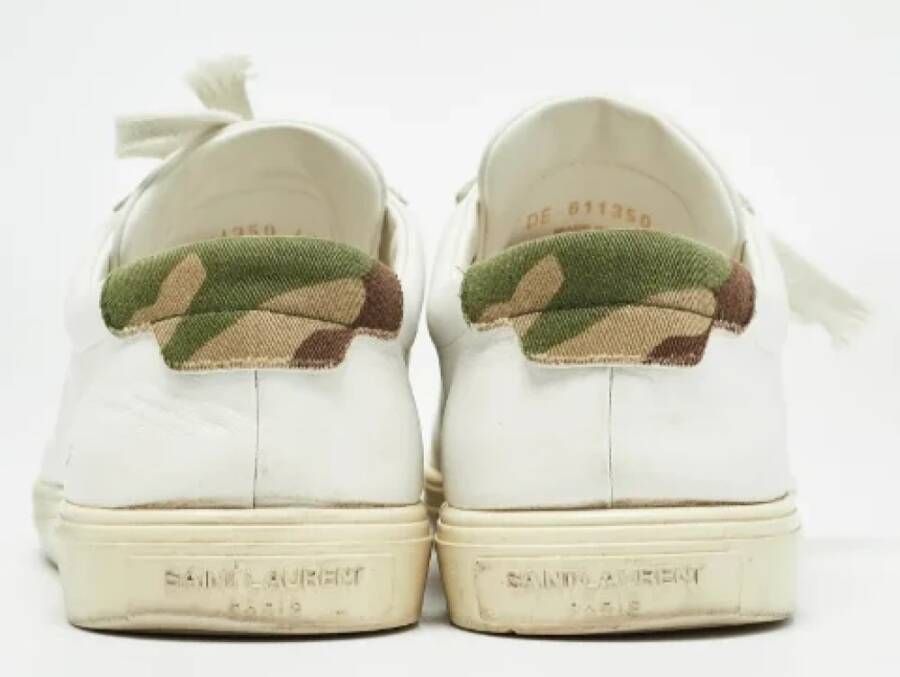 Yves Saint Laurent Vintage Pre owned Leather sneakers White Dames Schoenen