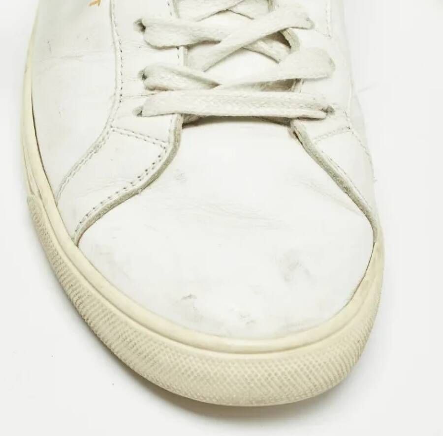 Yves Saint Laurent Vintage Pre-owned Leather sneakers White Dames