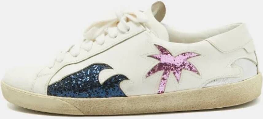 Yves Saint Laurent Vintage Pre-owned Leather sneakers White Dames