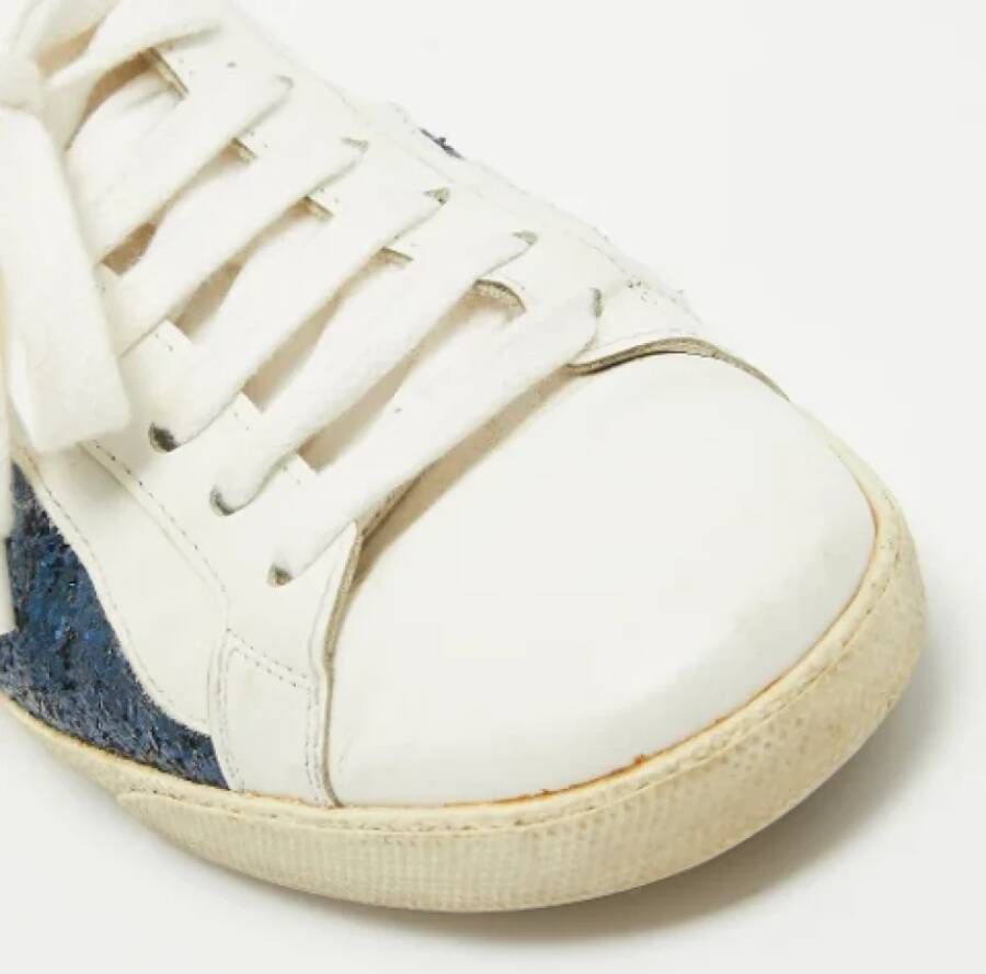 Yves Saint Laurent Vintage Pre-owned Leather sneakers White Dames