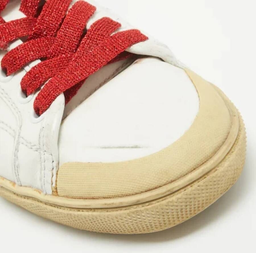 Yves Saint Laurent Vintage Pre-owned Leather sneakers White Dames