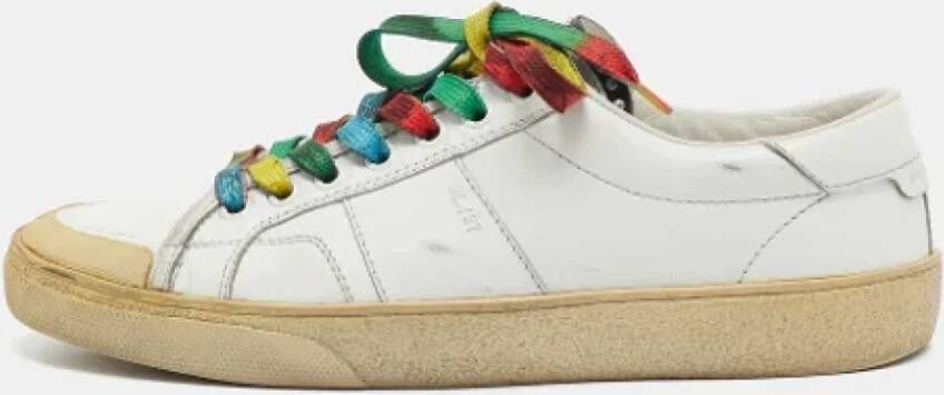 Yves Saint Laurent Vintage Pre-owned Leather sneakers White Dames
