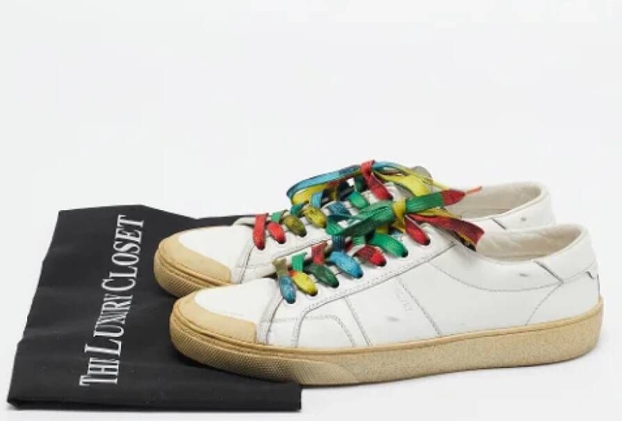 Yves Saint Laurent Vintage Pre-owned Leather sneakers White Dames