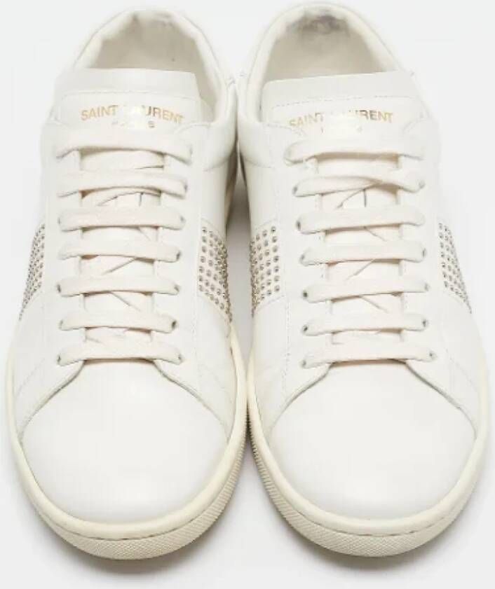 Yves Saint Laurent Vintage Pre-owned Leather sneakers White Dames