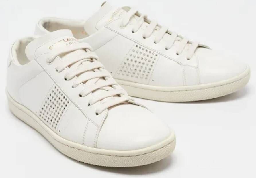 Yves Saint Laurent Vintage Pre-owned Leather sneakers White Dames