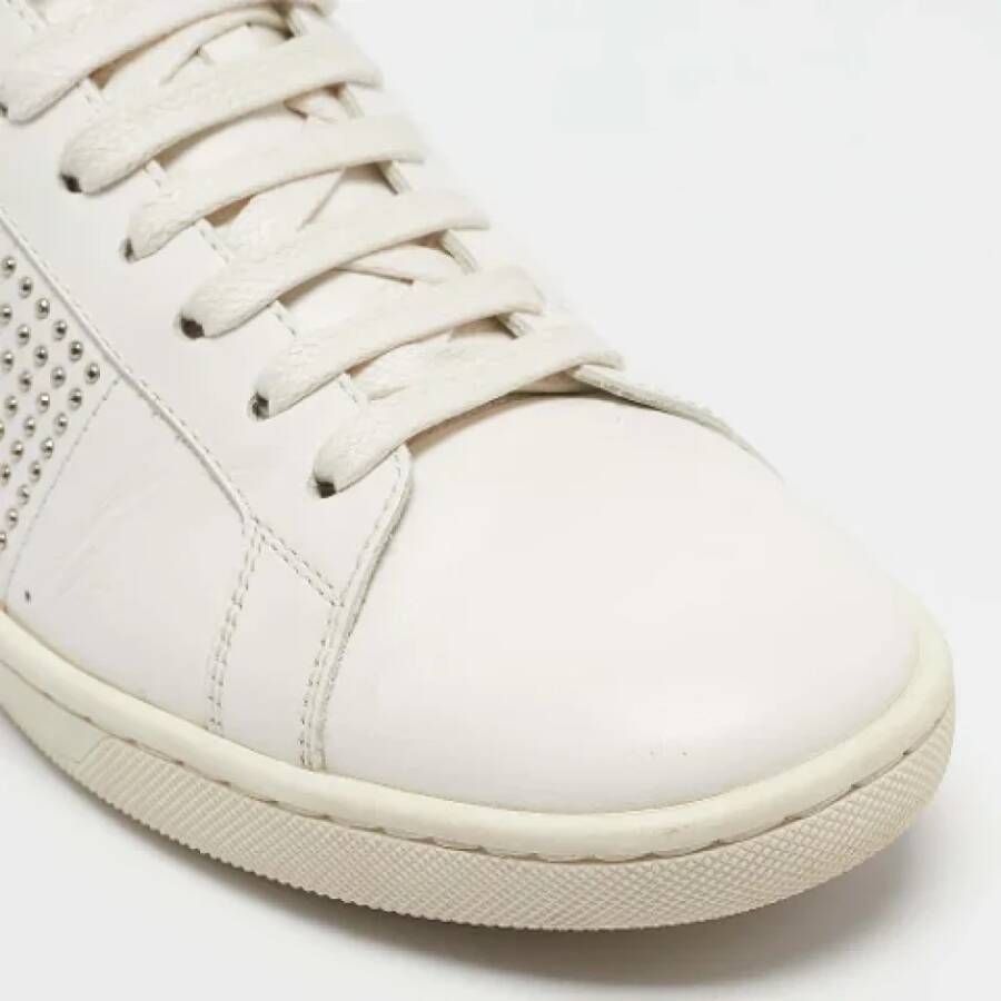 Yves Saint Laurent Vintage Pre-owned Leather sneakers White Dames