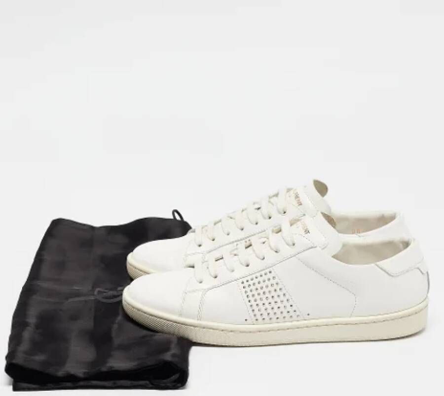 Yves Saint Laurent Vintage Pre-owned Leather sneakers White Dames