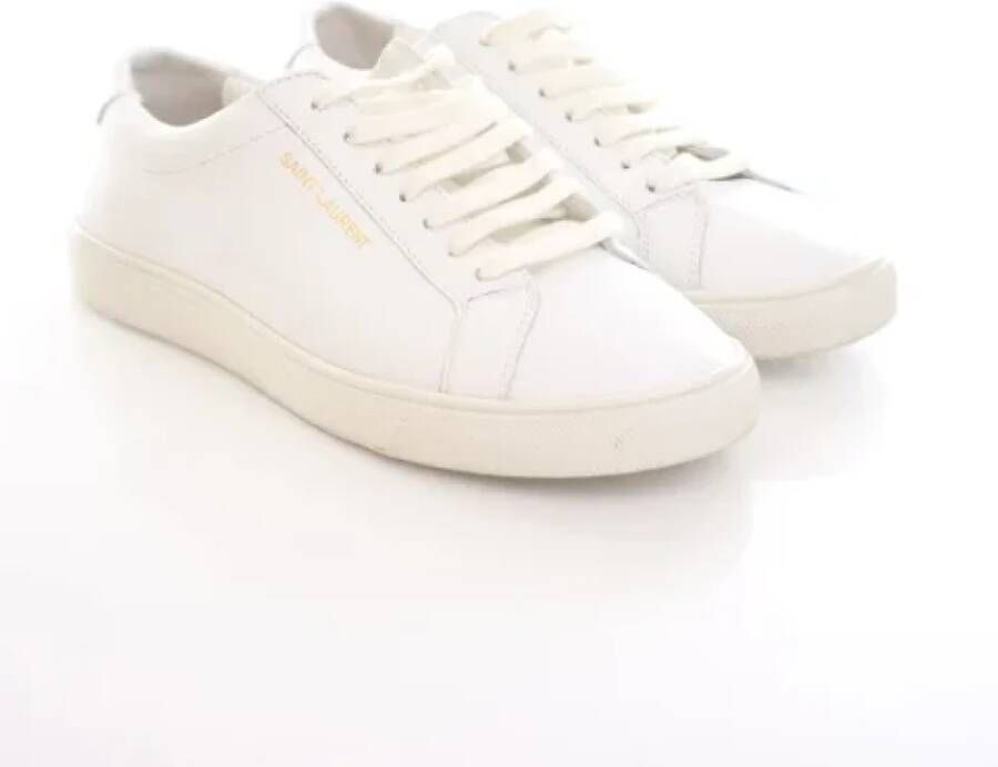 Yves Saint Laurent Vintage Pre-owned Leather sneakers White Dames