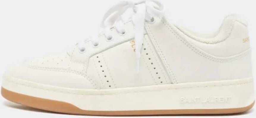 Yves Saint Laurent Vintage Pre-owned Leather sneakers White Dames
