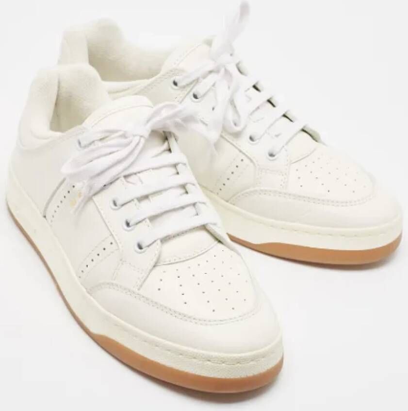 Yves Saint Laurent Vintage Pre-owned Leather sneakers White Dames