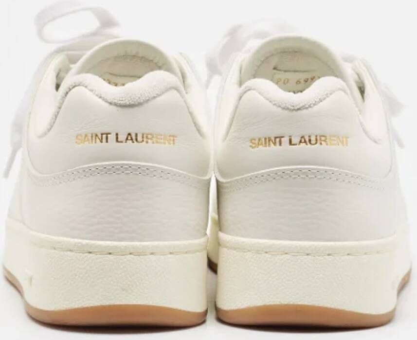 Yves Saint Laurent Vintage Pre-owned Leather sneakers White Dames