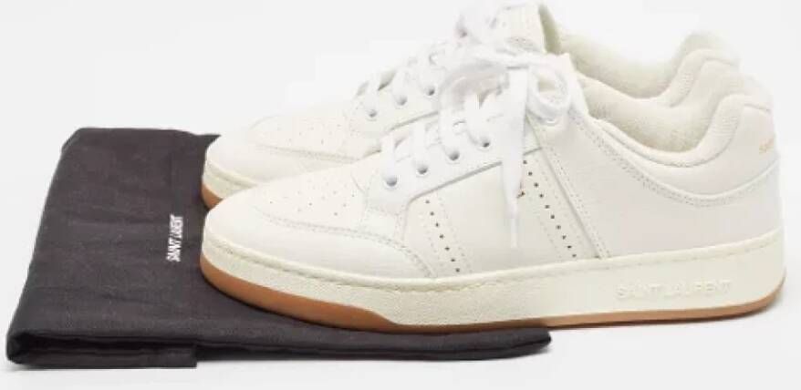 Yves Saint Laurent Vintage Pre-owned Leather sneakers White Dames