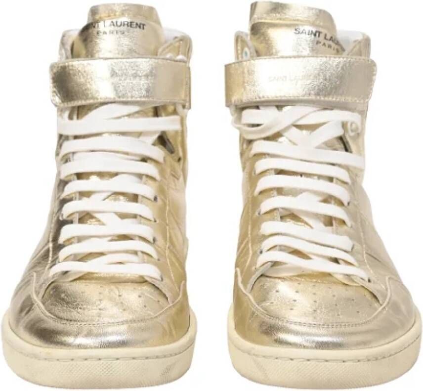 Yves Saint Laurent Vintage Pre-owned Leather sneakers Yellow Heren